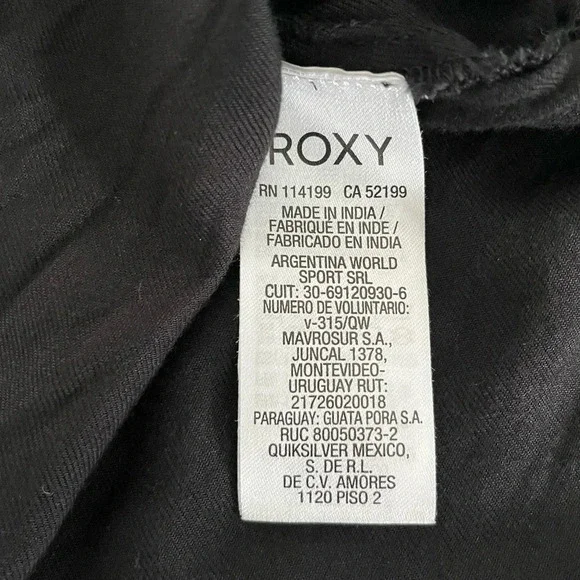 Roxy/ Black boho/ Embroidered/ Tank top/ Laser cut design/ Size US S - Picture 8 of 12